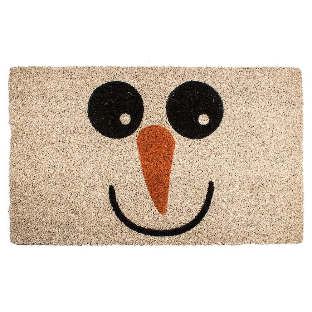 Entryways Snowman 17 in. x 28 in. NonSlip Coir Door MatP2131 The
