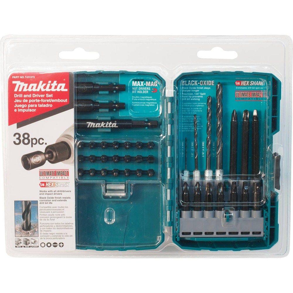 Bit Set Steel Contractor-Grade 38-Piece Compatible with All Quick Change Connect