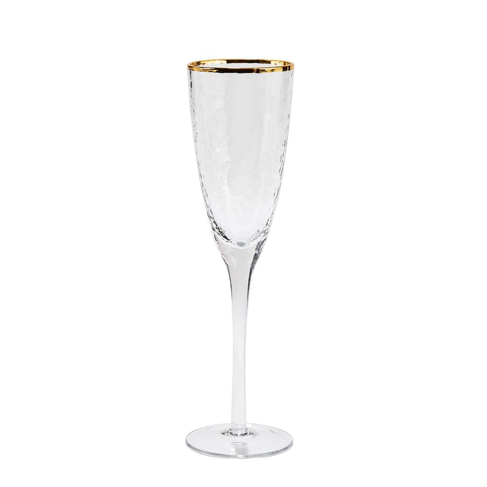 metallic champagne flutes