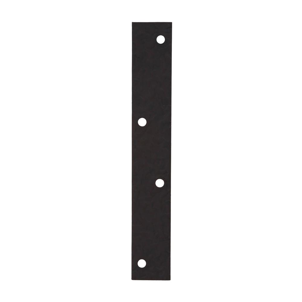 Everbilt 8 in. Black Hammered Mending Plate (4Pack)12944 The Home Depot