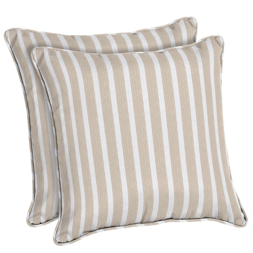 Home Decorators Collection Sunbrella Shore Linen Square Outdoor Throw Pillow 2 Pack Ah23558b D9d2 The Home Depot