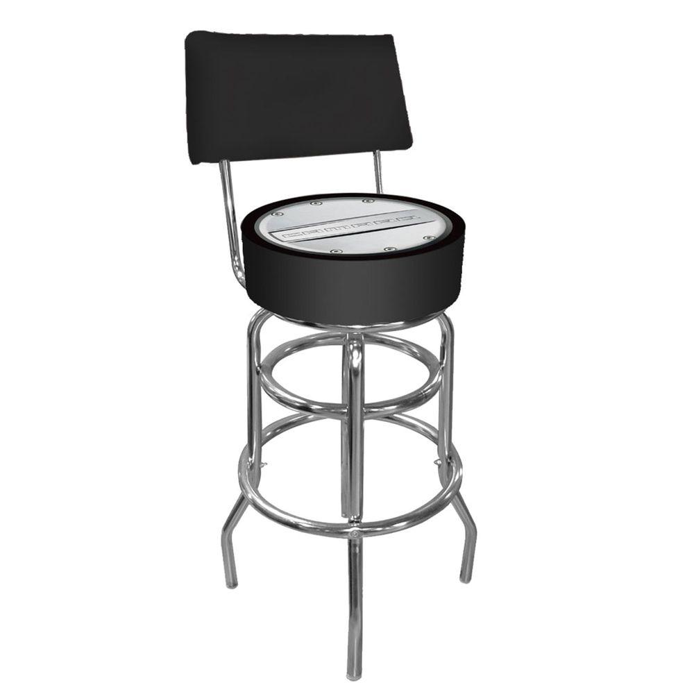 Trademark Miller Genuine Draft 30 in. Chrome Swivel Cushioned Bar Stool
