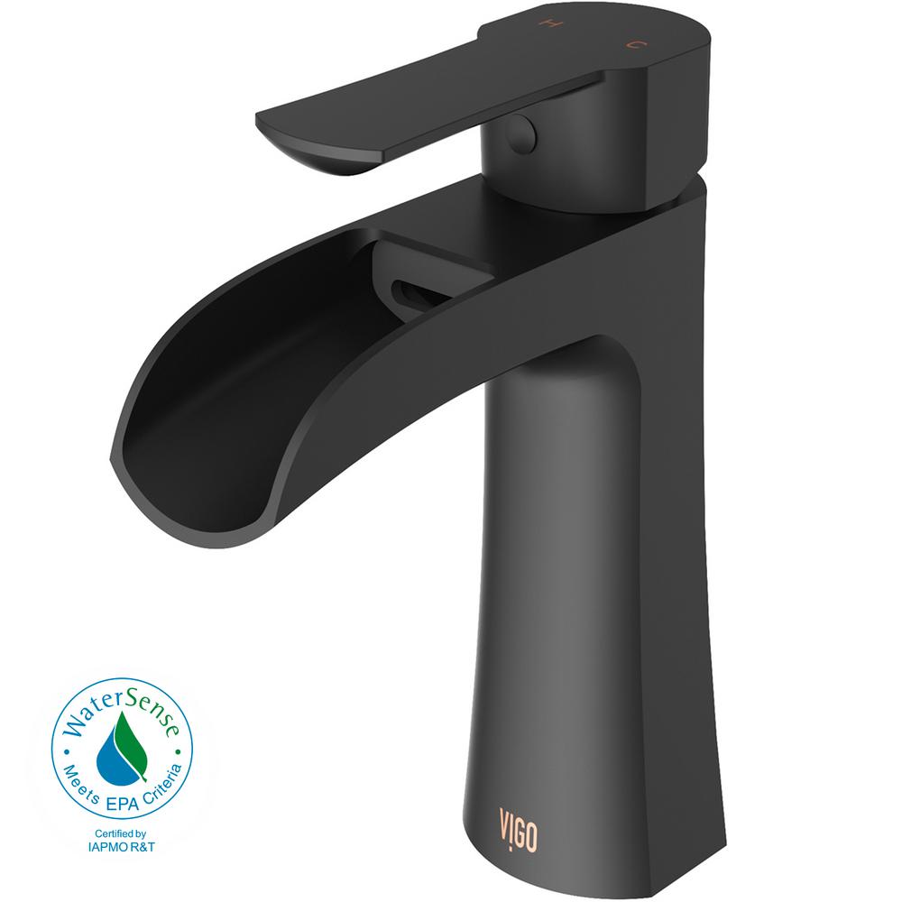 Vigo Paloma Single Hole Single Handle Bathroom Faucet In Matte