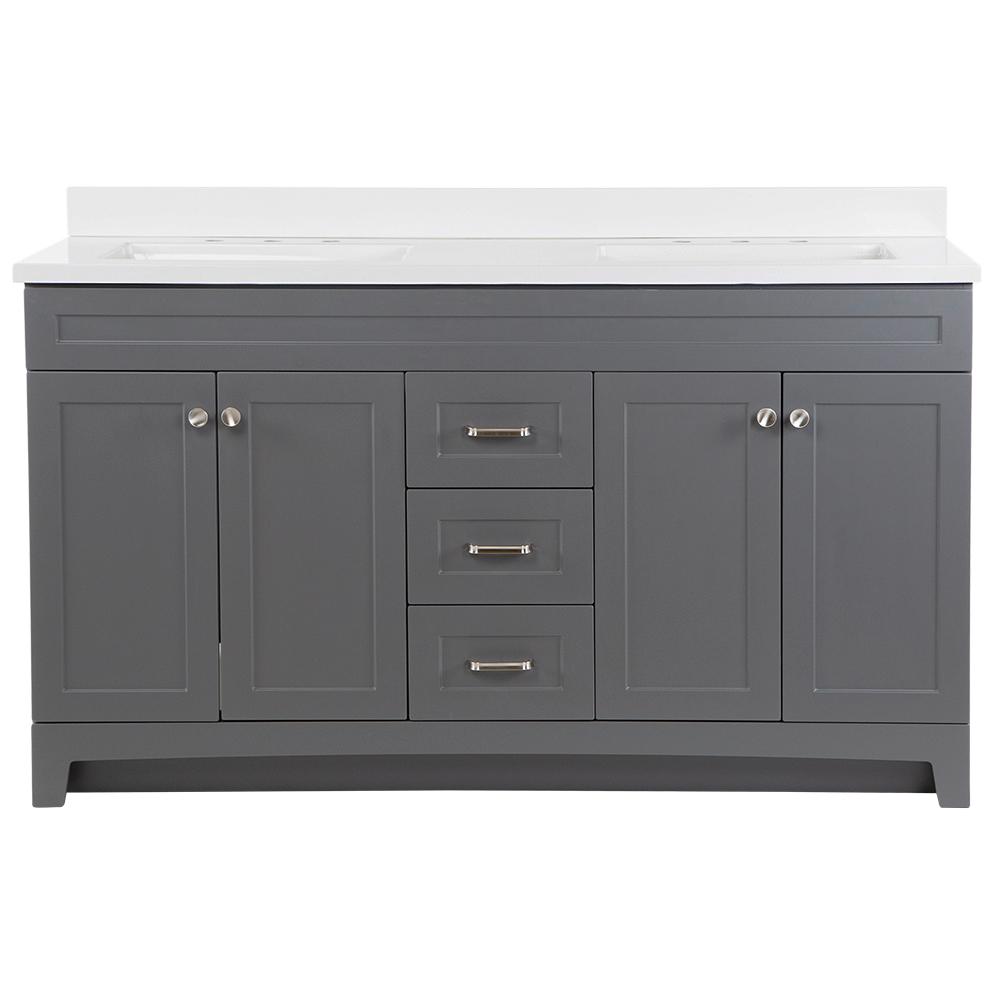 Home Decorators Collection Thornbriar 61 in. W x 22 in. D Vanity in