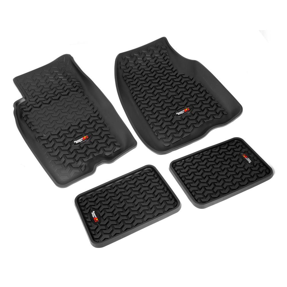 Rugged Ridge Floor Liner Set 4 Piece Black 1993 1998 Jeep Gr And