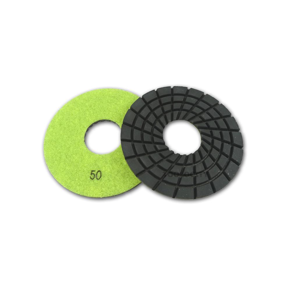 JX Shine50 Rigid 5 in. Diamond Polishing Pads for Granite/Concrete (Set