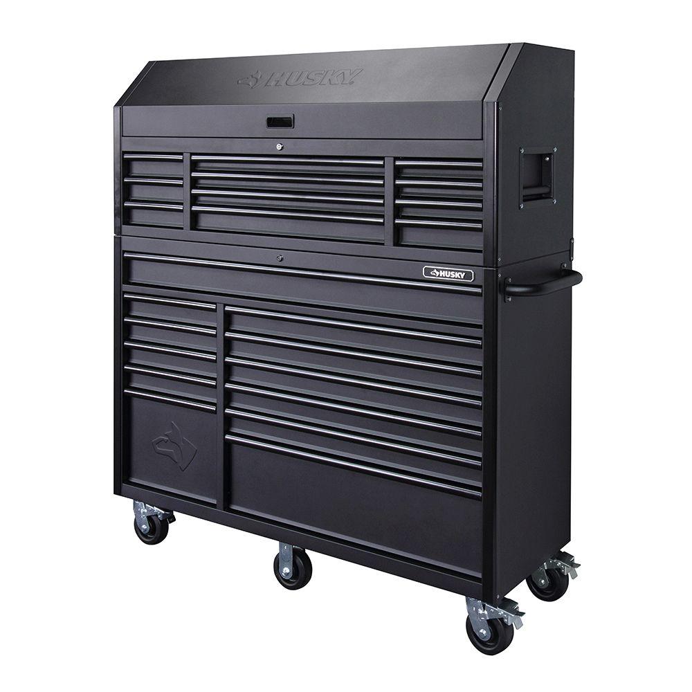 Husky 56 In 23 Drawer Tool Chest And Rolling Cabinet Set Textured