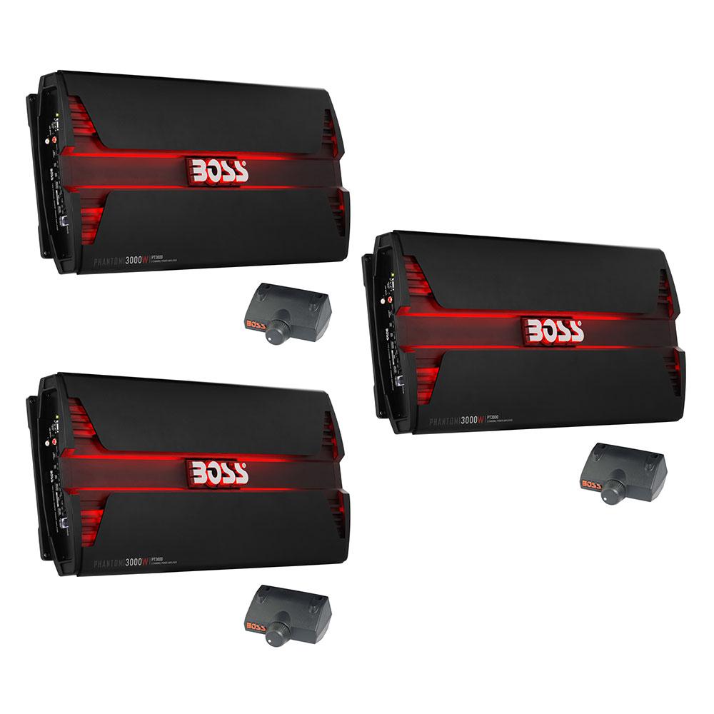 Boss Audio Systems 3000 Watt 2 Channel Car Audio Amplifier Power Led Amp And Remote 3 Pack