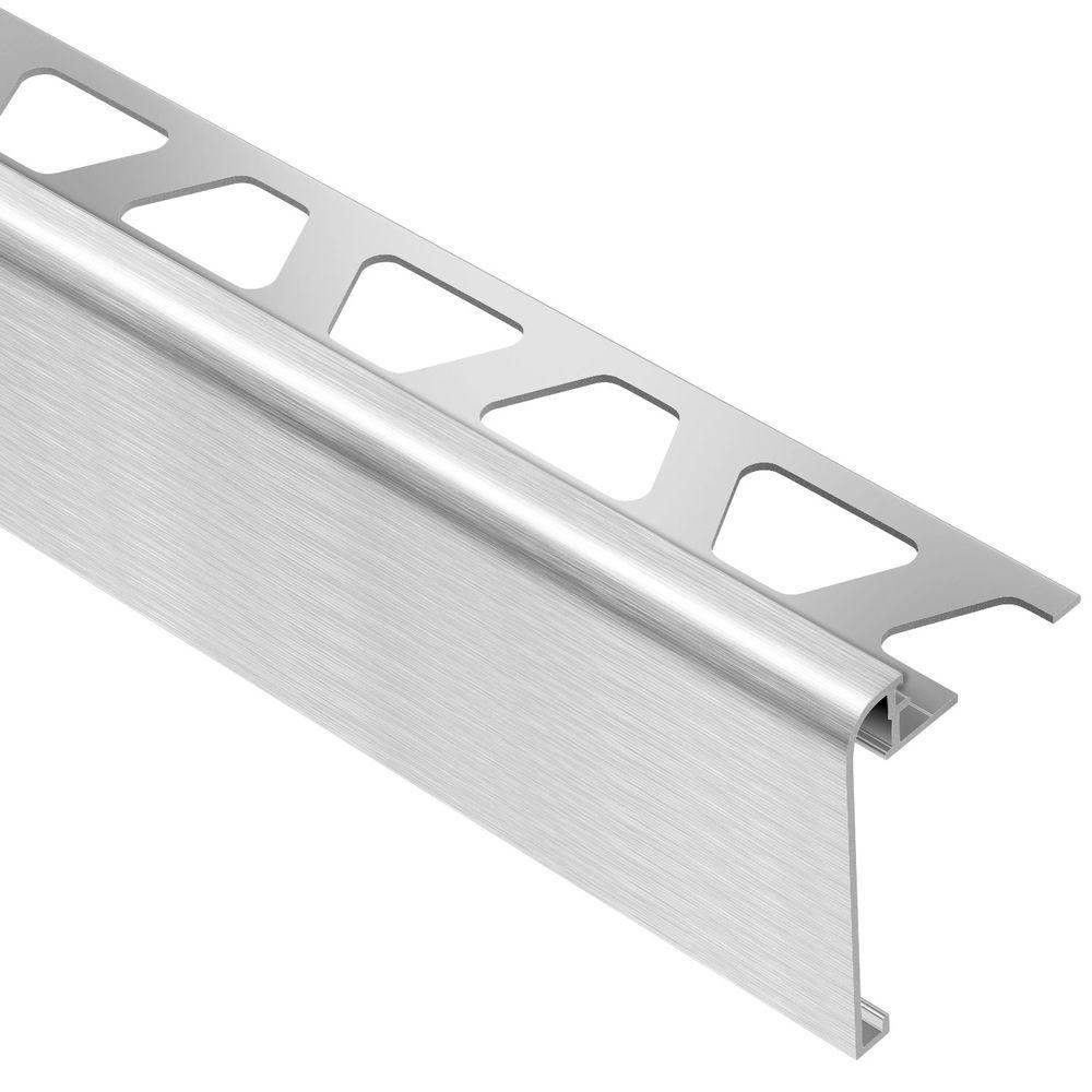 Schluter Rondec Step Brushed Chrome Anodized Aluminum 3 8 In X 8