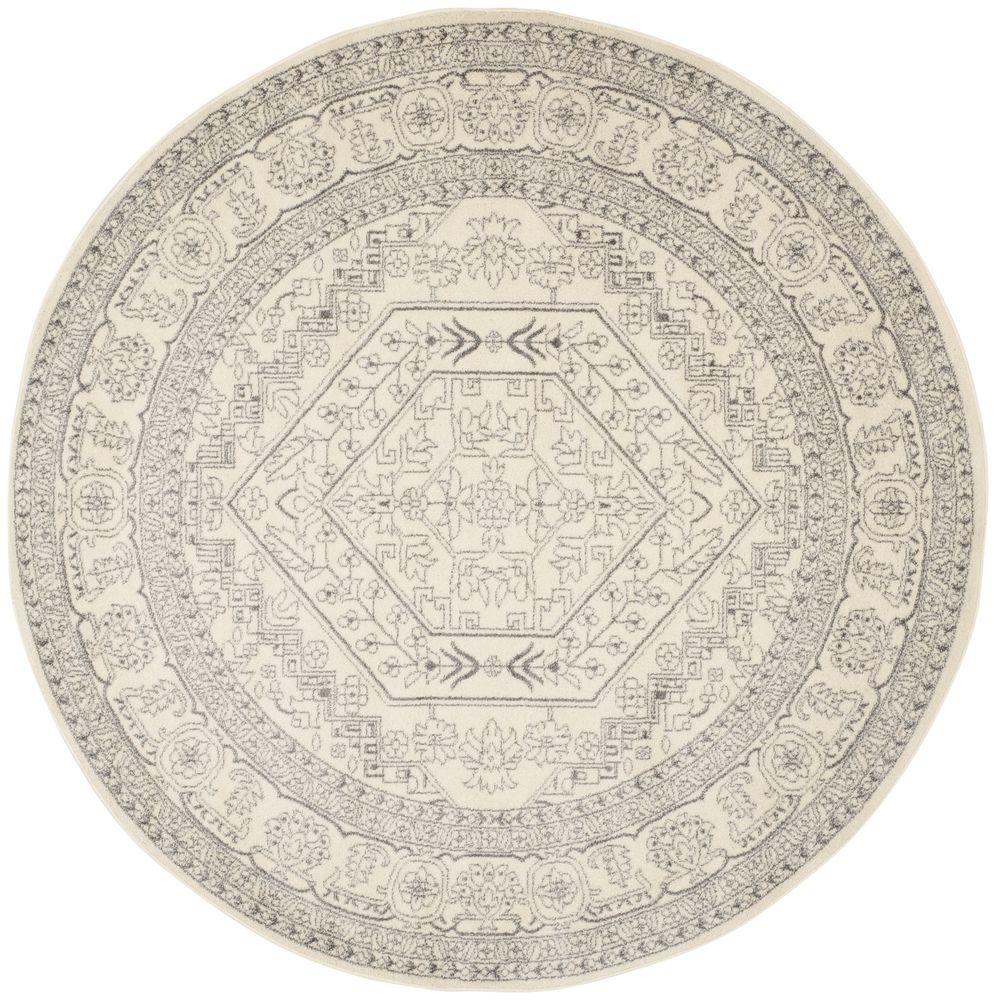 Safavieh Adirondack Ivory/Silver 8 Ft. X 8 Ft. Round Area Rug-ADR108B ...