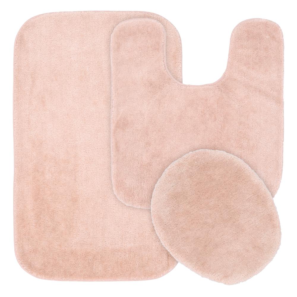 Garland Rug Traditional Blush 21 In X 34 Plush Nylon 3 Piece Garland Rug Traditional Blush 21 In X