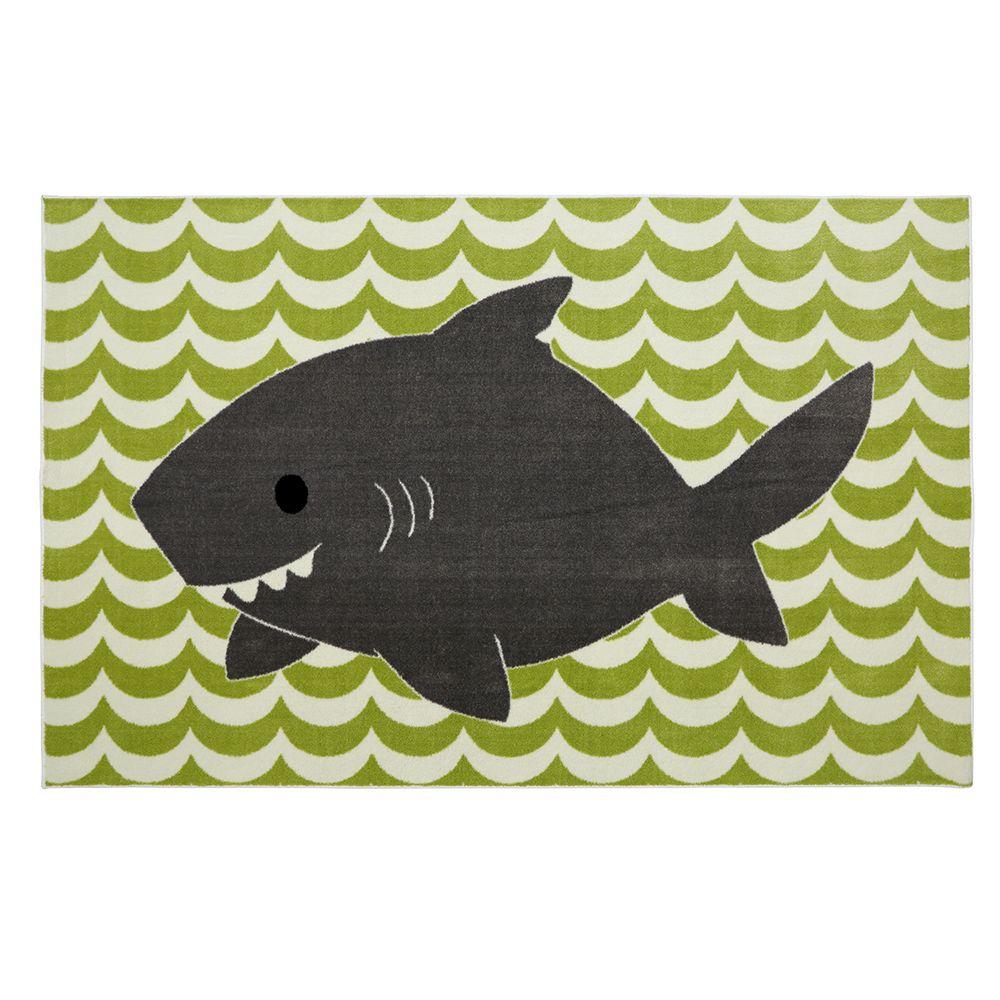 Mohawk Home Smiling Shark Lime Green 5 Ft X 8 Indoor Area Rug Mohawk Home Smiling Shark Lime Green 5 Ft X 8 Indoor Area Rug