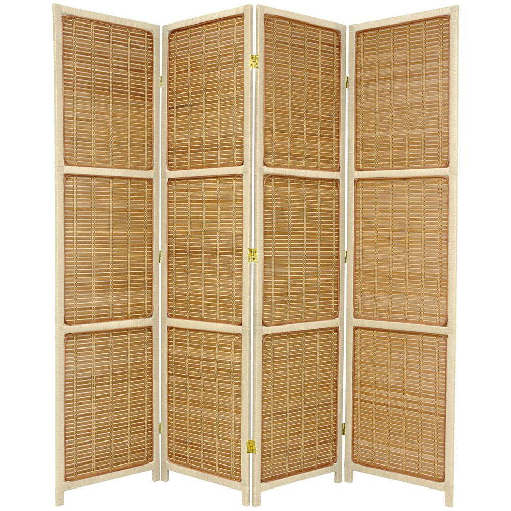 6 ft. Cream 4Panel Room DividerFBWOVSCR4PCRM The Home Depot
