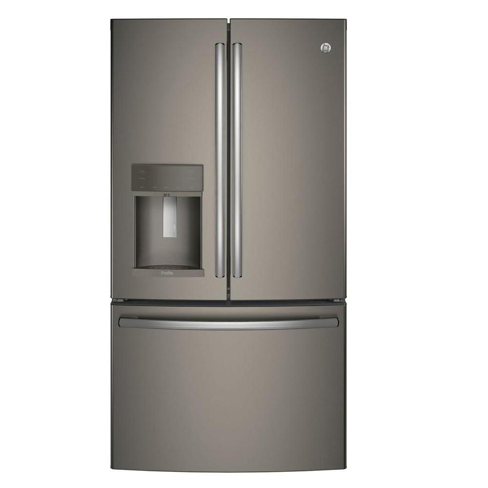 GE Profile 36 in. W 22.2 cu. ft. French Door Refrigerator with Hands