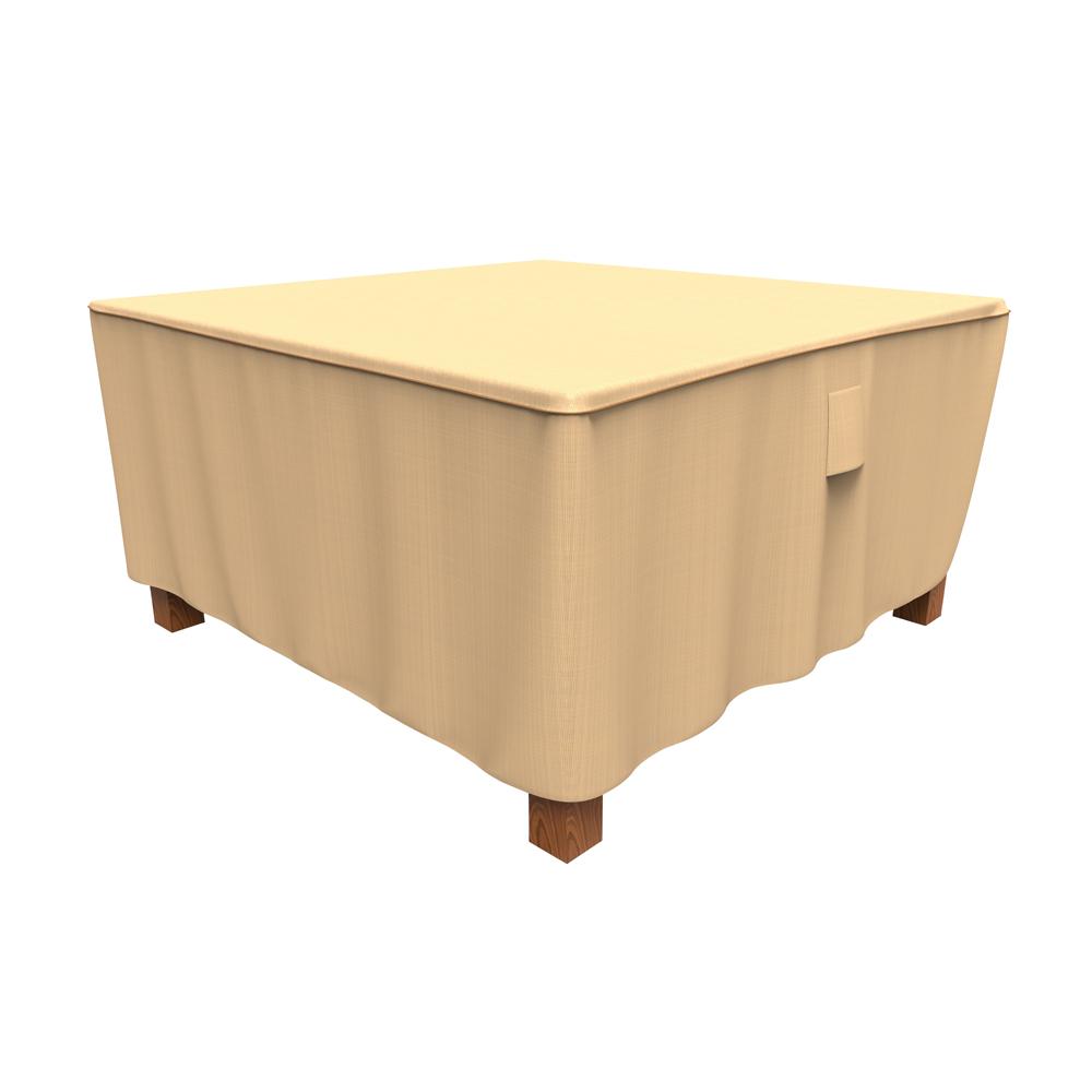 Budge Rust Oleum Neverwet Savanna Large Tan Square Patio Table Cover P5a25tnnw2 The Home Depot