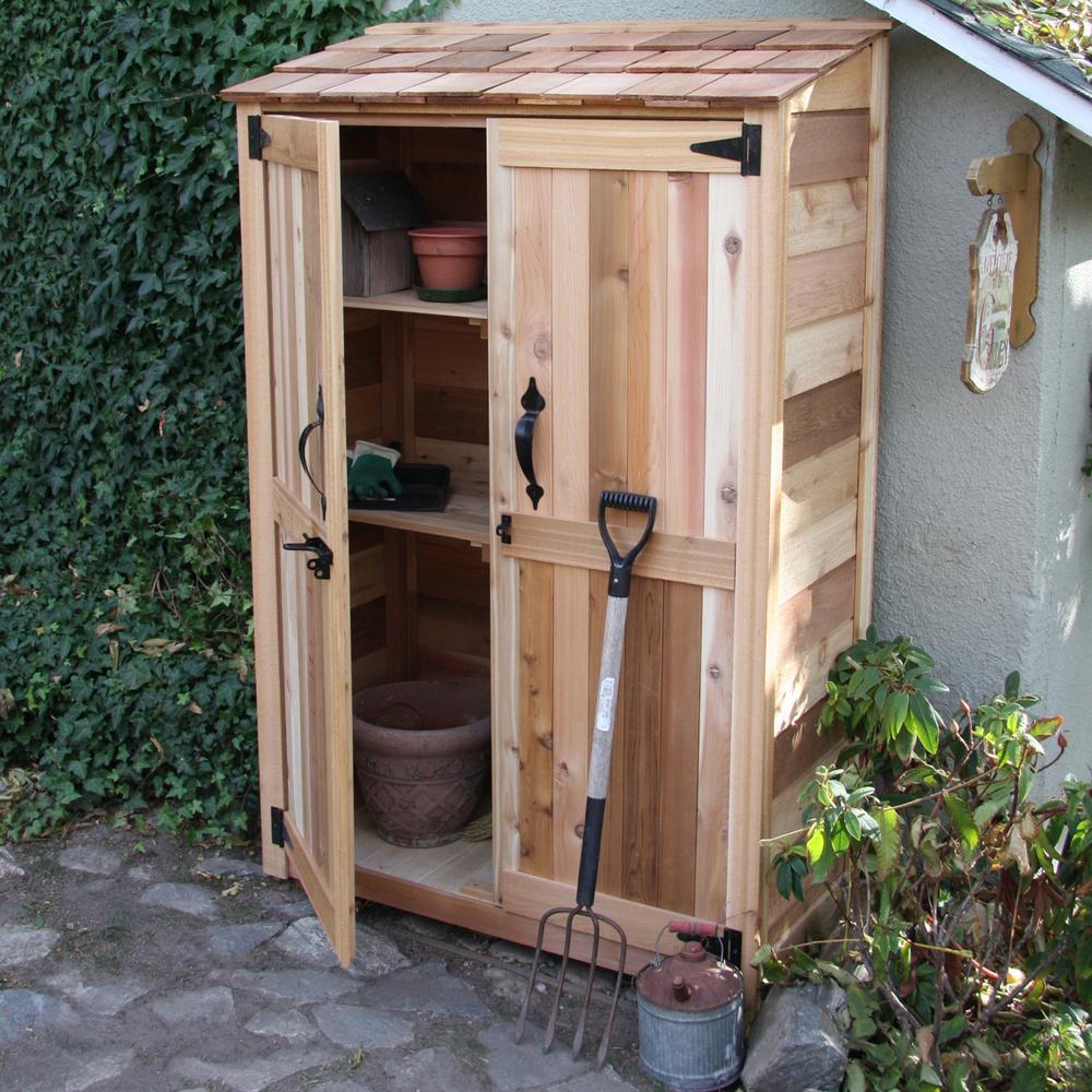 Outdoor Living Cedar Garden Storage Shed