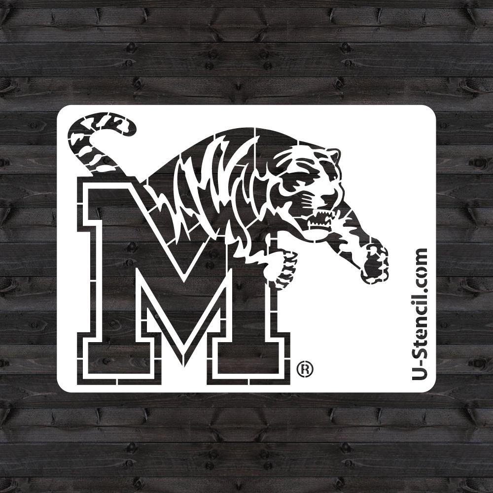 U Stencil Memphis Tiger Mini Stencil