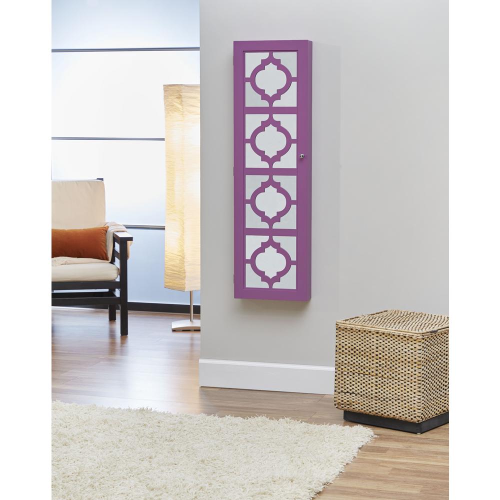InnerSpace Luxury Products Purple Designer Jewelry Armoire with
