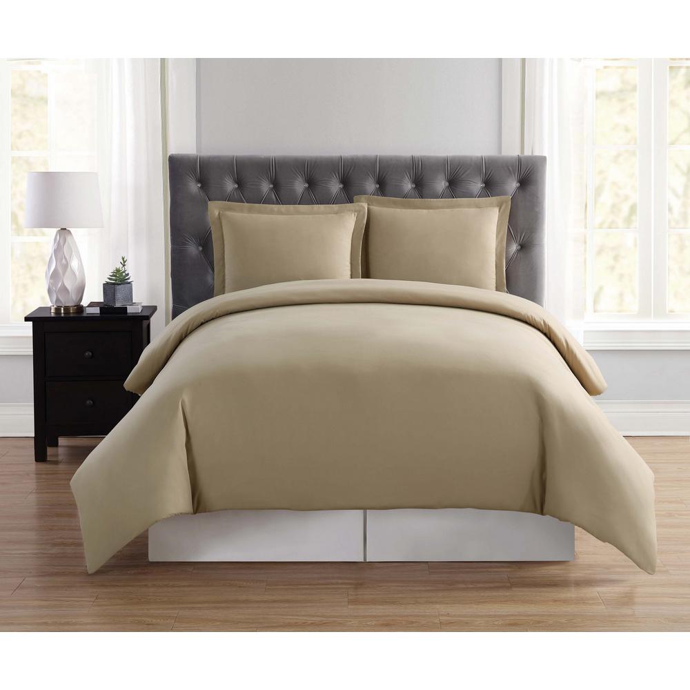 Truly Soft Everyday Khaki King Duvet SetDCS1657KHKG18 The Home Depot