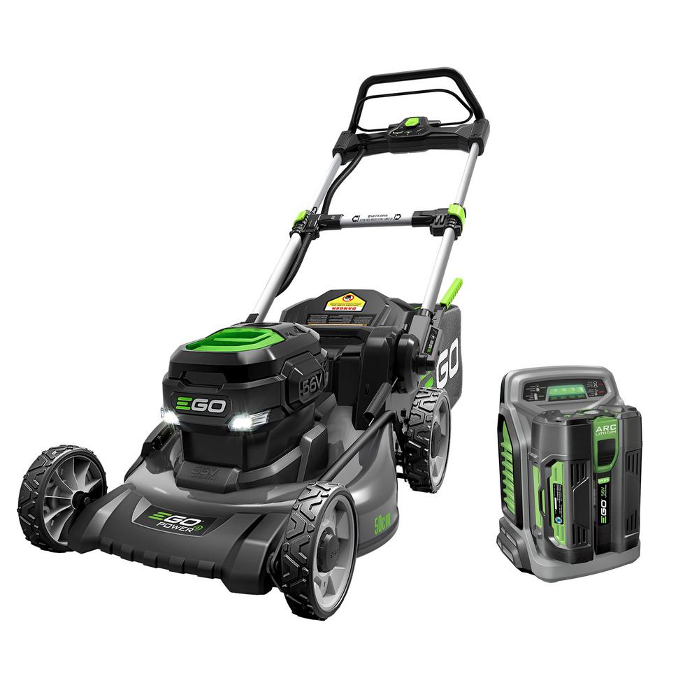 Ego LM2021 20" 56-Volt Electric Brushless Walk Behind Steel Deck Push Mower Kit with 5.0Ah Battery