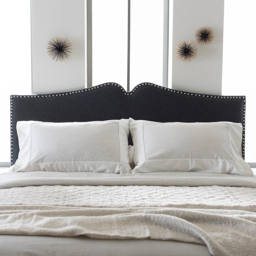 Baxton Studio Gracie Dark Gray Fabric Upholstered Queen Size Baxton Studio Gracie Dark Gray Fabric Upholstered Queen Size Headboard