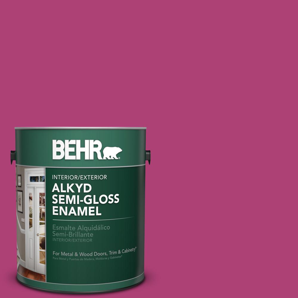 Hot Pink Paint Colors The Home Depot 100b 7 Hot Pink Semi Gloss Enamel Alkyd Interior