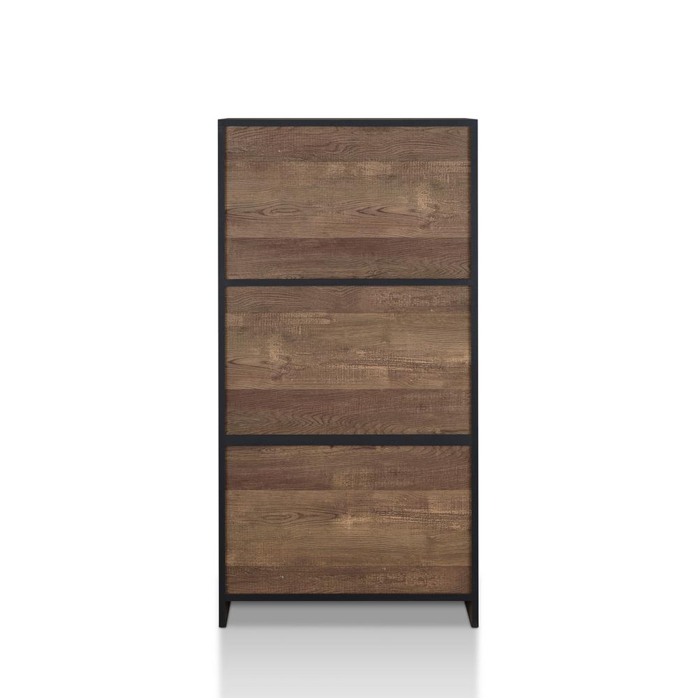 Furniture Of America 46 02 In Reclaimed Oak Metal 3 Shelf Accent