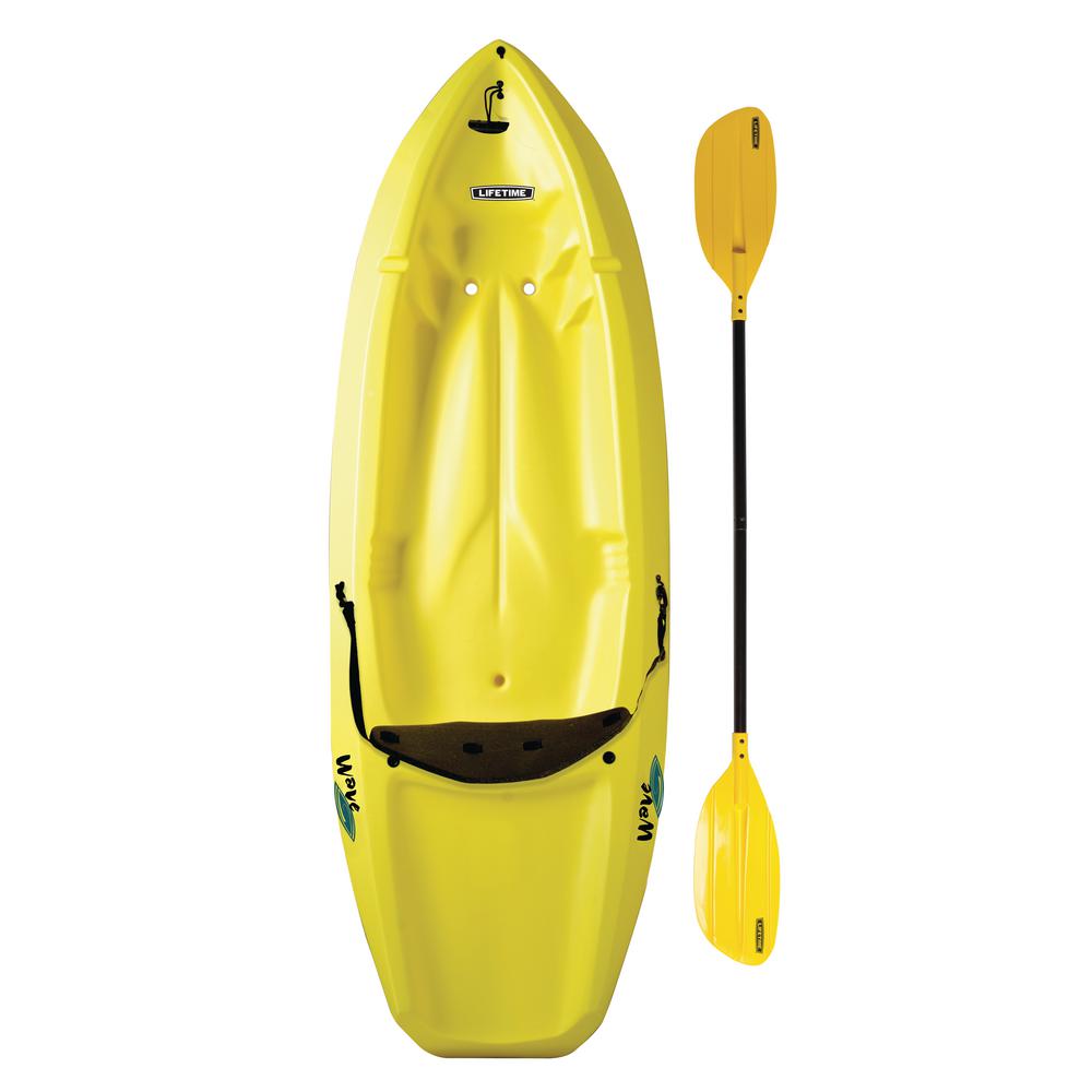 Lifetime Yellow Youth Wave Kayak with Paddles90100 The Home Depot