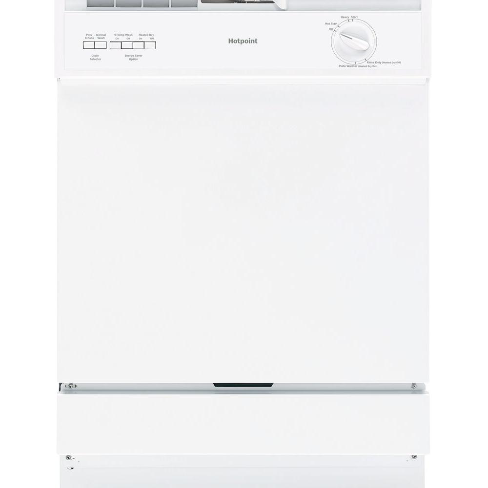Hotpoint Front Control Dishwasher in WhiteHDA3600HWW The Home Depot