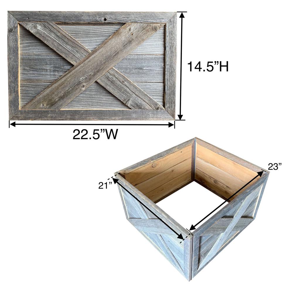 Decorations Home Accent Christmas Tree Skirt 100/% Reclaimed /& Recycled Wood BarnwoodUSA Natural Weathered Gray 4 Sides Wide Wooden Tree Box Collar Rustic Farmhouse Tree Box