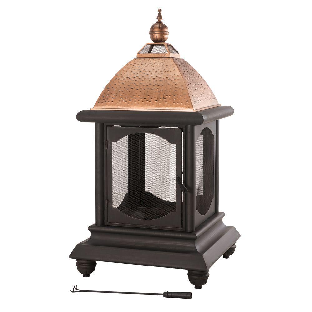 Sunjoy St. Peter 55.5 in. Steel Outdoor Fire Place110504001 The Home