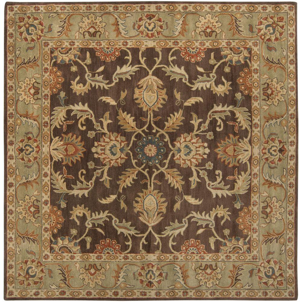 Oriental Square Brown Area Rugs The Home Depot
