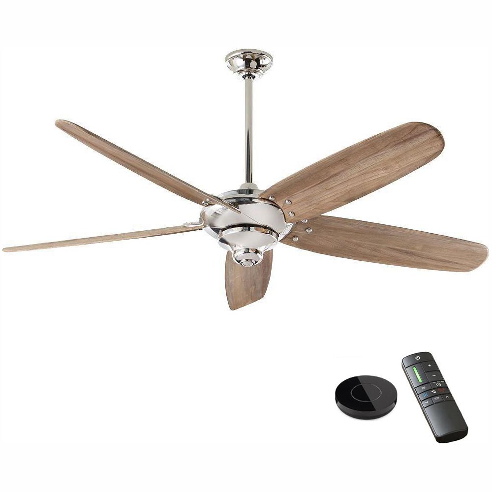 Home Decorators Collection Altura Dc 68 In Polished Nickel Ceiling Fan Works With Google Assistant And Alexa