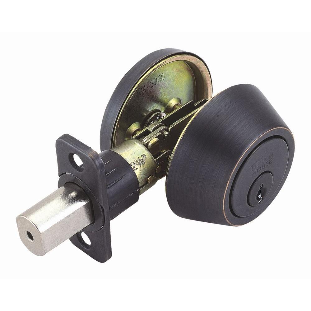 Baldwin 21/8 in. Squared Single Cylinder Door Prep Oil Rubbed Bronze