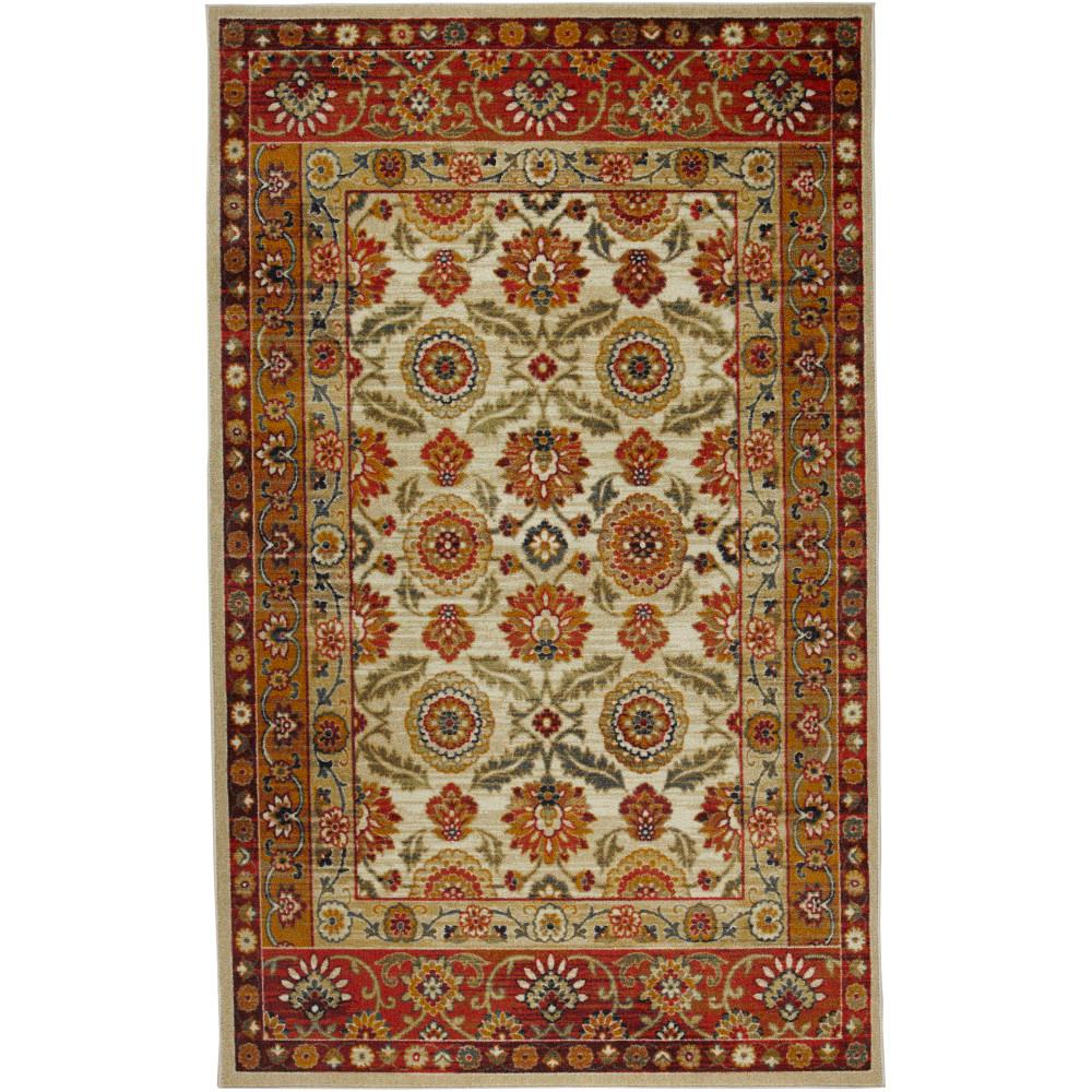 Mohawk Home Scarlett Gold 4 ft. x 6 ft. Oriental Area Rug-164124 - The ...