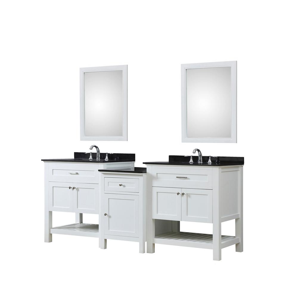 Direct Vanity Sink Preswick Hybrid Bath And Makeup 82 In W Vanity