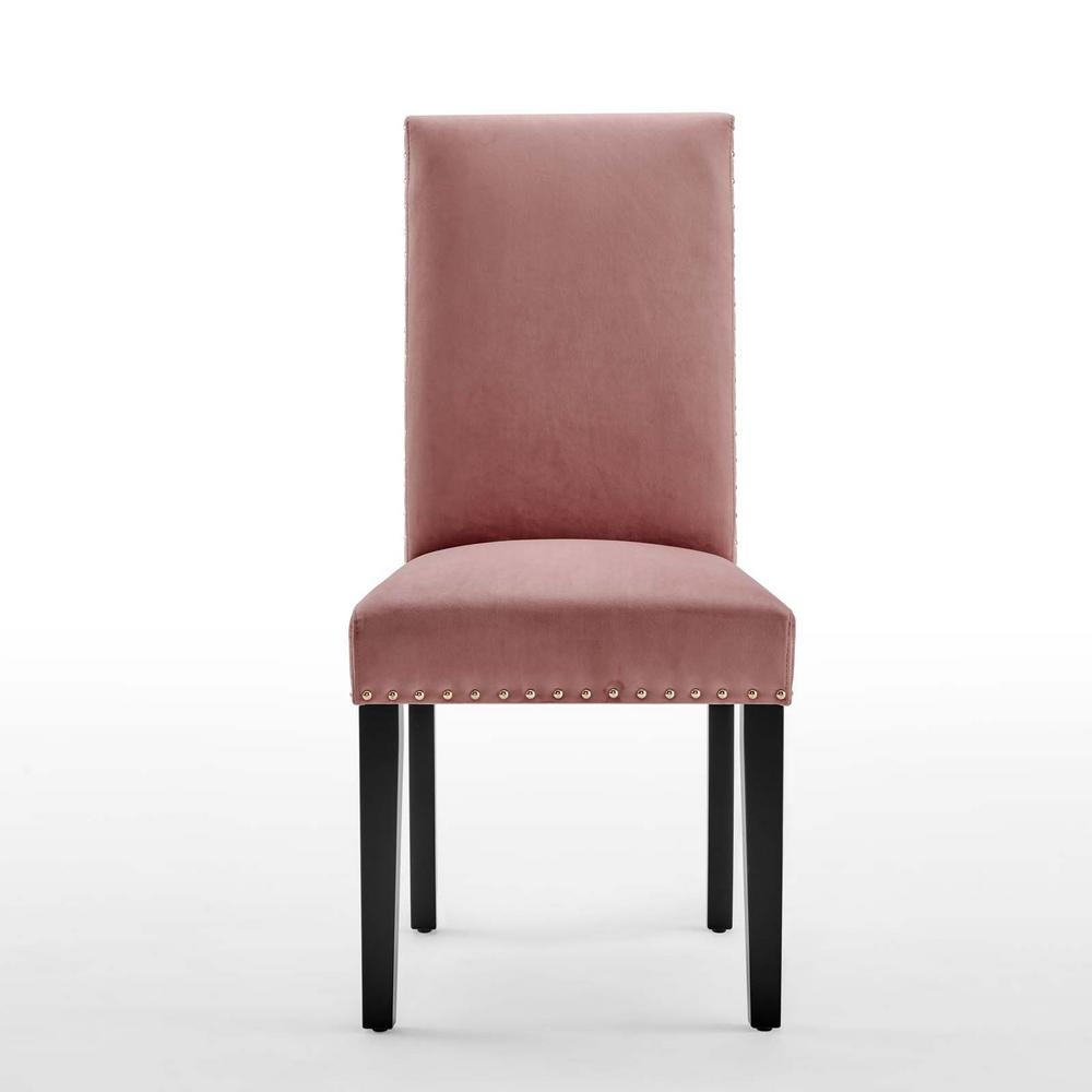 MODWAY Parcel Dusty Rose Performance Velvet Dining Side Chairs (Set of