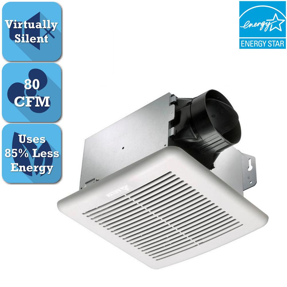 Nutone Loprofile 80 Cfm Ceiling Wall Bathroom Exhaust Fan With 4 In Greenbuilder Series 80 Cfm Wall Or Ceiling Bathroom Exhaust Fan Energy