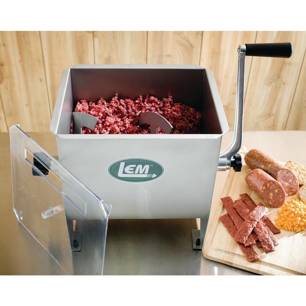 LEM 10 Qt. Manual Stainless Steel Meat Stand Mixer654 The Home Depot