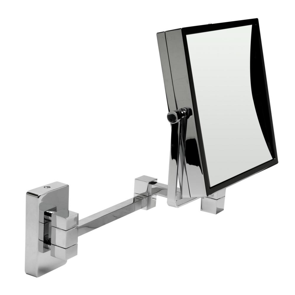 Alfi Brand 8 In X Square Framed Wall Mounted 5x And 0x Mirror Polished Chrome
