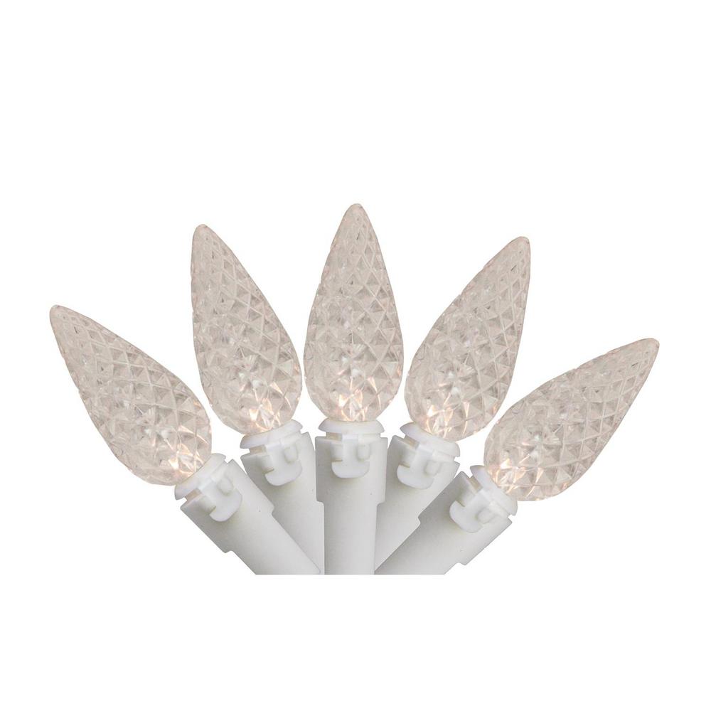 Northlight Set of 70 Warm White LED C6 Christmas Lights with White Wire