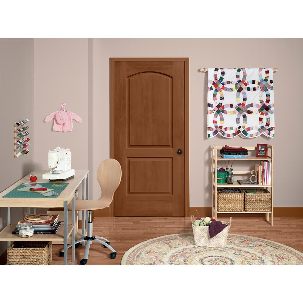 Jeld Wen 36 In X 80 In Continental Hazelnut Stain Right Hand
