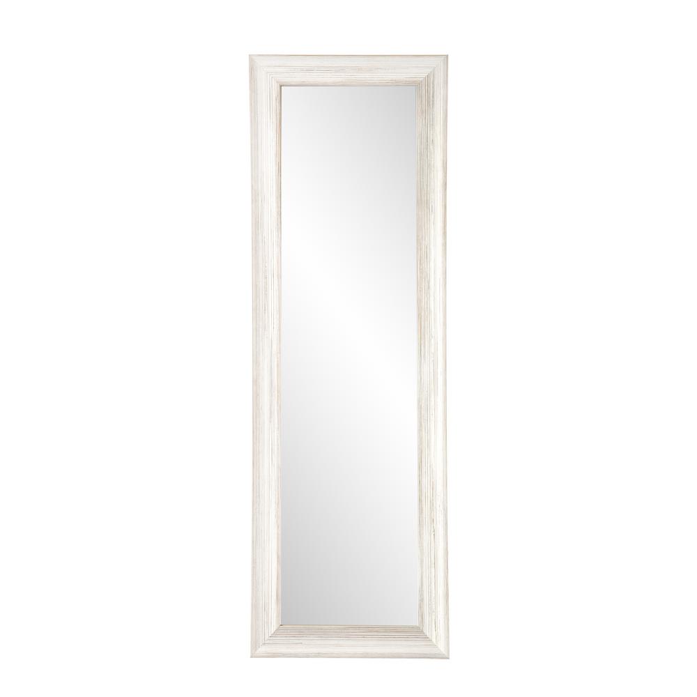 BrandtWorks Farmhouse Pearl White Slim Accent Mirror BM86THINL3 The