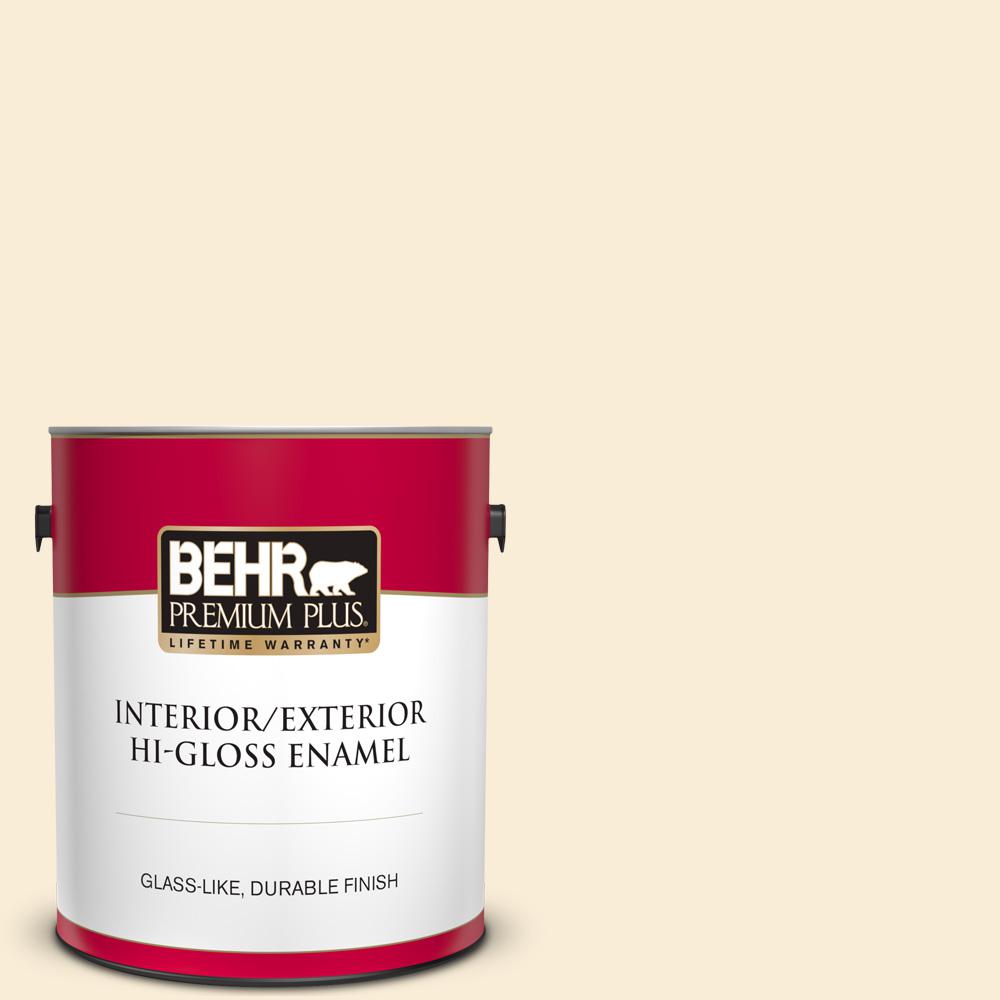 BEHR PREMIUM PLUS 1 gal. ICC90 Butter Yellow HiGloss