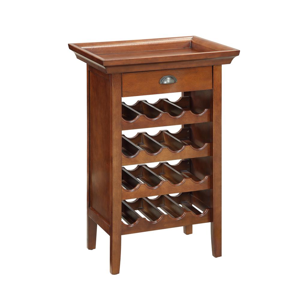 Powell Company 16 Bottle Black Floor Wine Rack 502 426 The Home