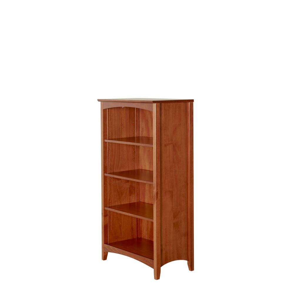 Camaflexi Shaker Style Cherry 48 In H Solid Wood Bookcase Shk355 Camaflexi Shaker Style Cherry 48 In H Solid Wood Bookcase