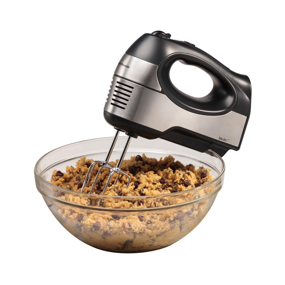 Hamilton Beach 6Speed Black Stainless Steel Hand Mixer with QuickBurst 62647 The Home Depot