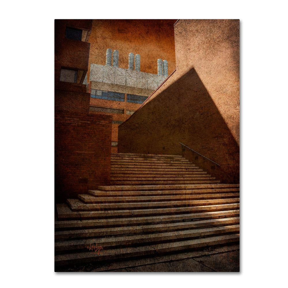 24 in. x 16 in. Stairway in Shadow and Light Canvas ArtLBr0222C1624GG The Home Depot