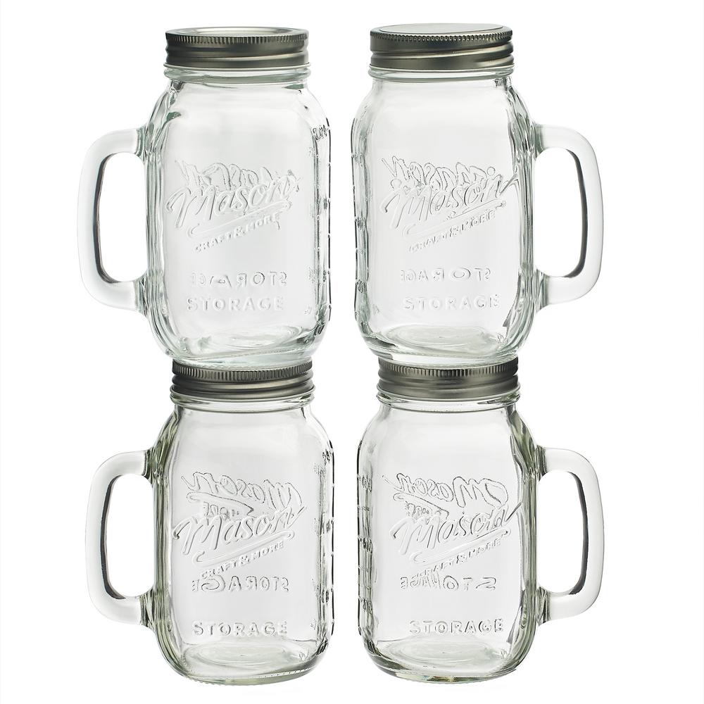 quart jar drinking glasses with handle