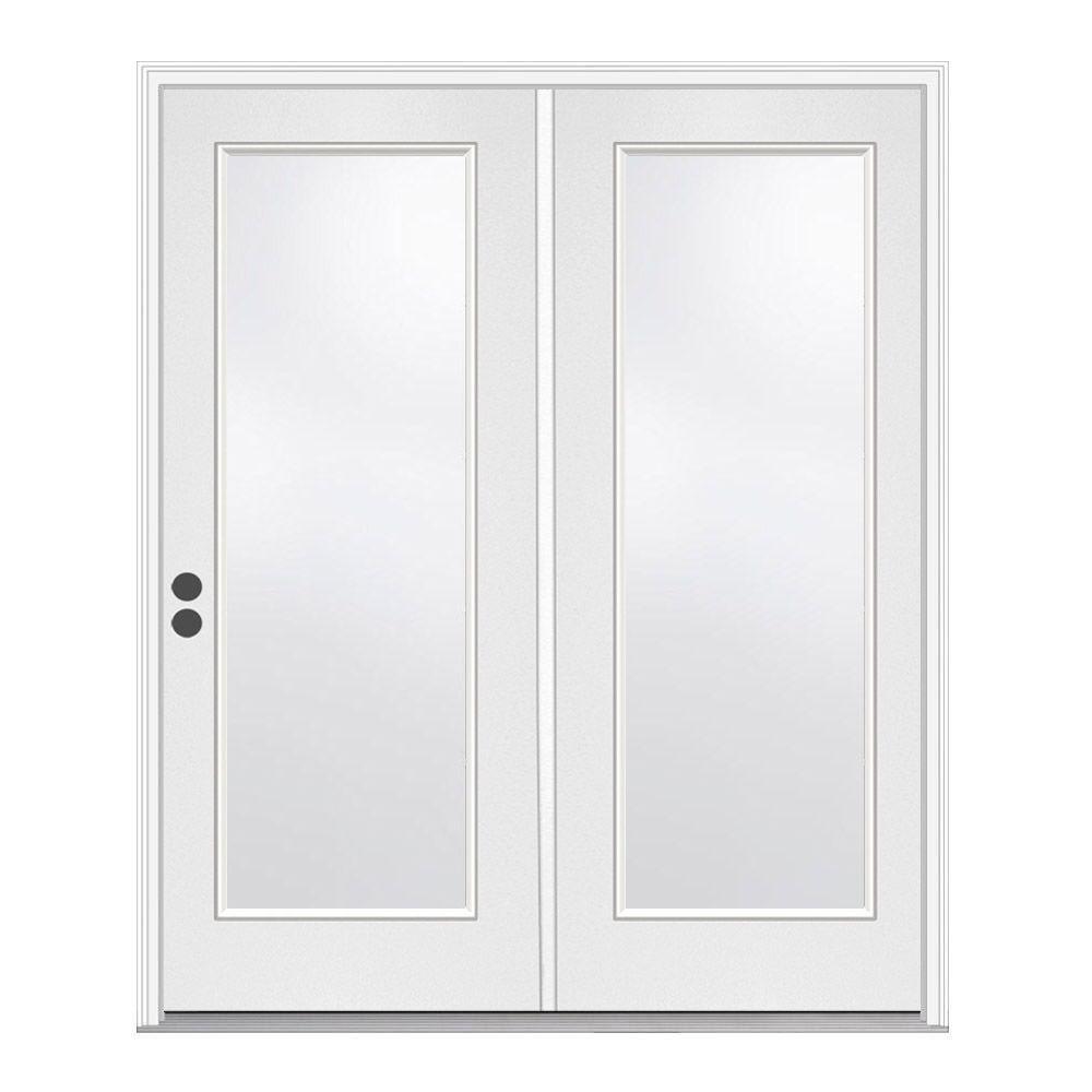 JELD-WEN 72 In. X 80 In. Primed Steel Right-Hand Inswing Full Lite ...